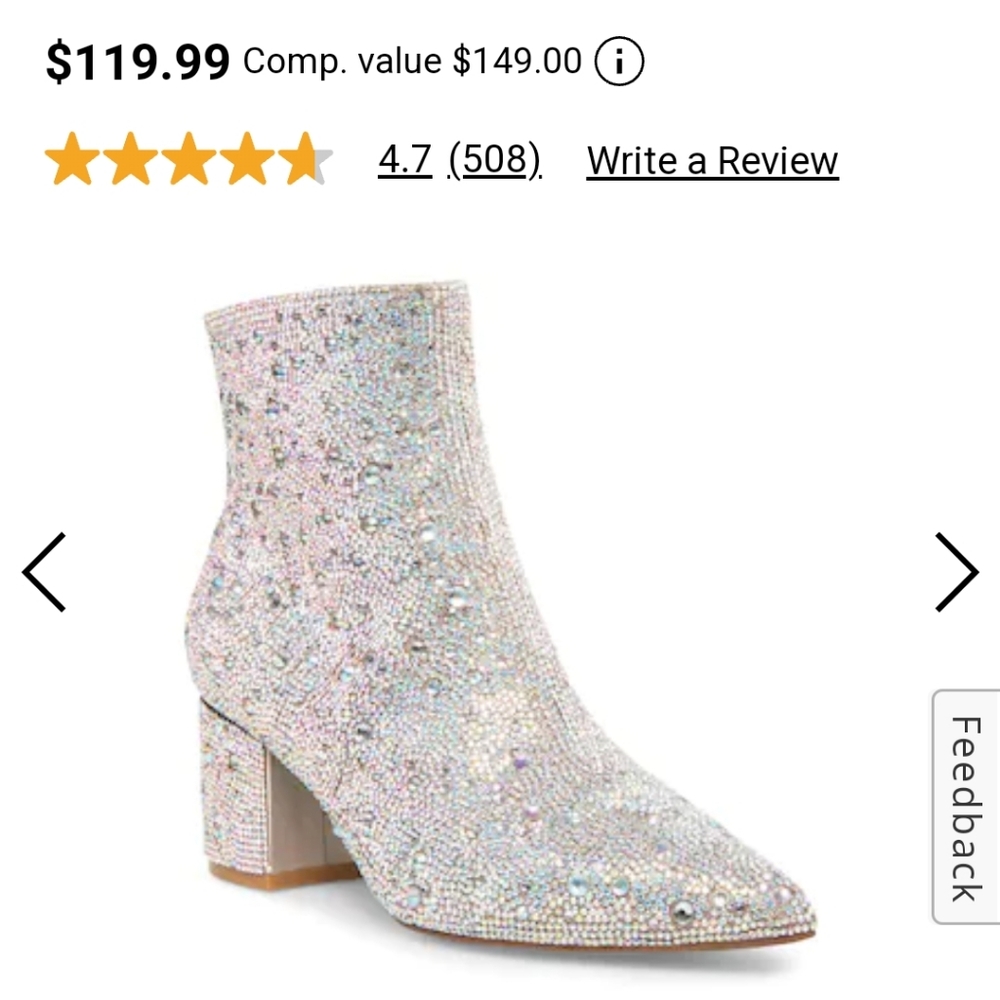 Betsey Johnson Kyla Booties Size 8 (Runs Small)